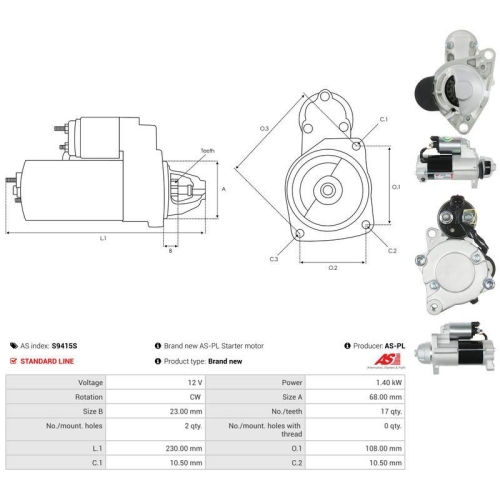 AS-PL Starter AS S9415S
