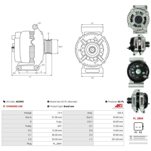 AS-PL Generator AS A6399S