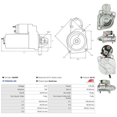 AS-PL Starter AS S9435P