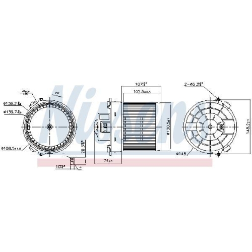 NISSENS Innenraumgebl&auml;se 87654