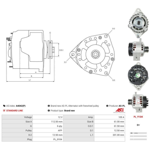 AS-PL Generator AS A4042(P)