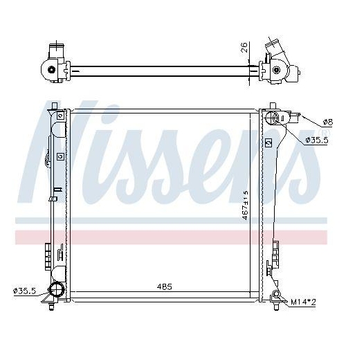 NISSENS K&uuml;hler, Motork&uuml;hlung 606671