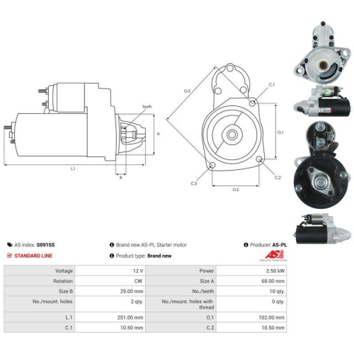AS-PL Starter AS S0915S
