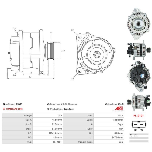 AS-PL Generator AS A5073