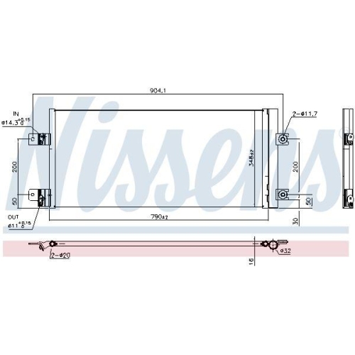 NISSENS Kondensator, Klimaanlage ** FIRST FIT ** 941258