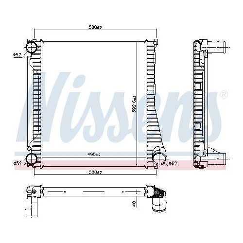 NISSENS Ladeluftk&uuml;hler ** FIRST FIT ** 96422