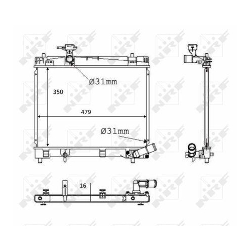NRF Kühler, Motorkühlung 58384