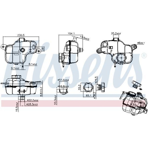 NISSENS Ausgleichsbeh&auml;lter, K&uuml;hlmittel ** FIRST FIT ** 996410