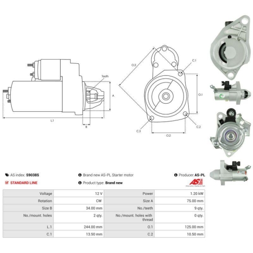 AS-PL Starter AS S9038S