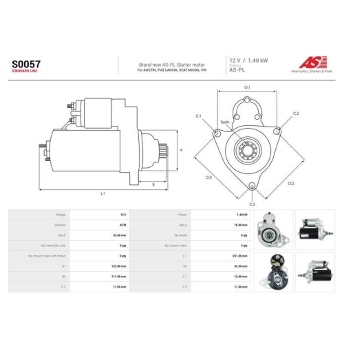 AS-PL Starter AS S0057