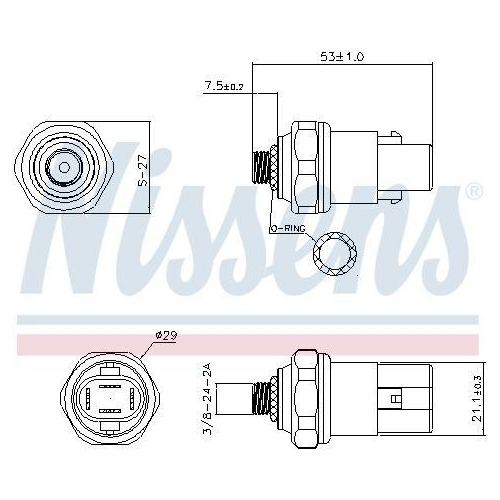 NISSENS Druckschalter, Klimaanlage 301049