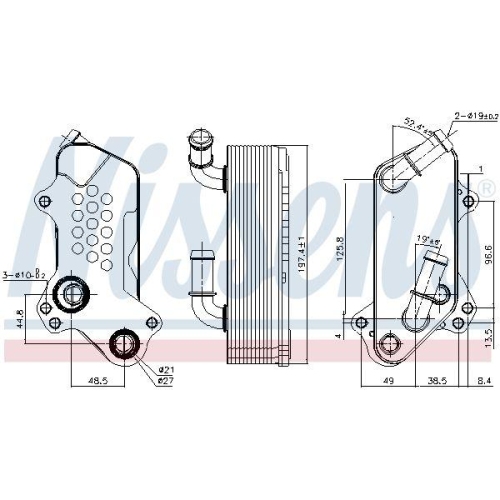 NISSENS Ölkühler, Motoröl ** FIRST FIT ** 91126
