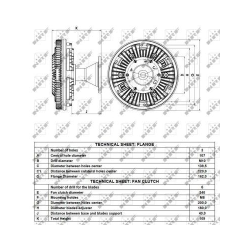NRF Kupplung, K&uuml;hlerl&uuml;fter 49082