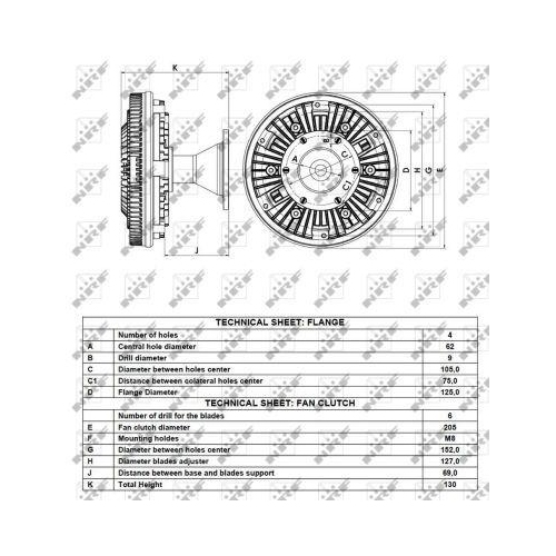 NRF Kupplung, K&uuml;hlerl&uuml;fter 49093