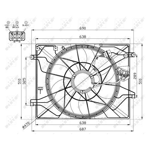 NRF L&uuml;fter, Motork&uuml;hlung 47560