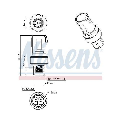 NISSENS Druckschalter, Klimaanlage 301092