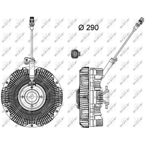 NRF Kupplung, K&uuml;hlerl&uuml;fter 49168