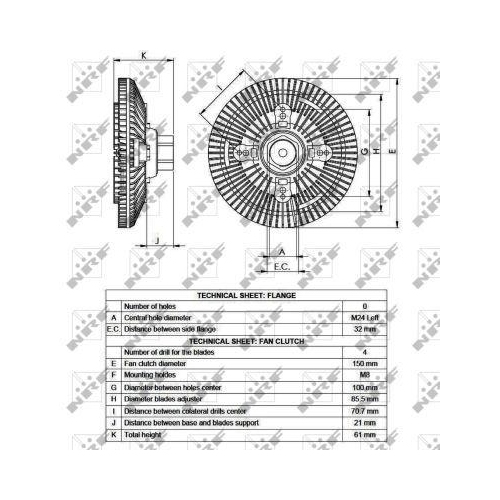 NRF Kupplung, K&uuml;hlerl&uuml;fter 49552