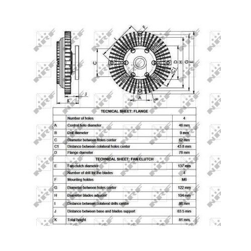 NRF Kupplung, K&uuml;hlerl&uuml;fter 49559