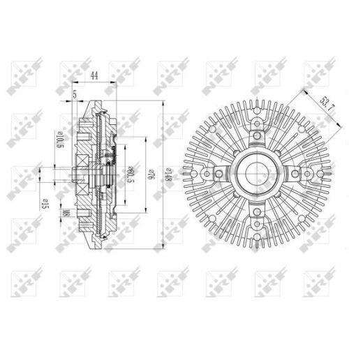 NRF Kupplung, K&uuml;hlerl&uuml;fter 49623