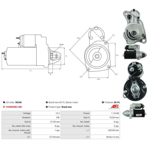 AS-PL Starter AS S0240