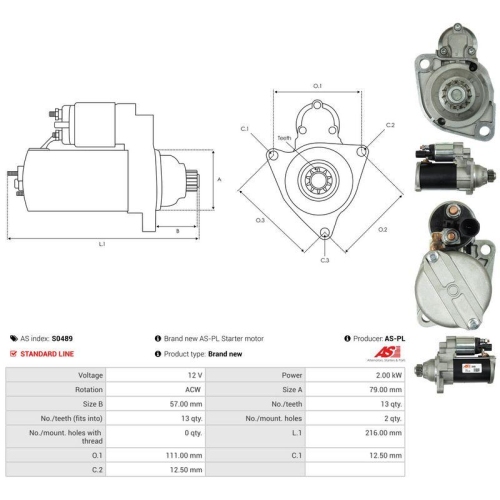 AS-PL Starter AS S0489
