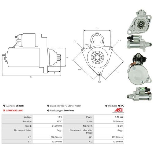 AS-PL Starter AS S6291S