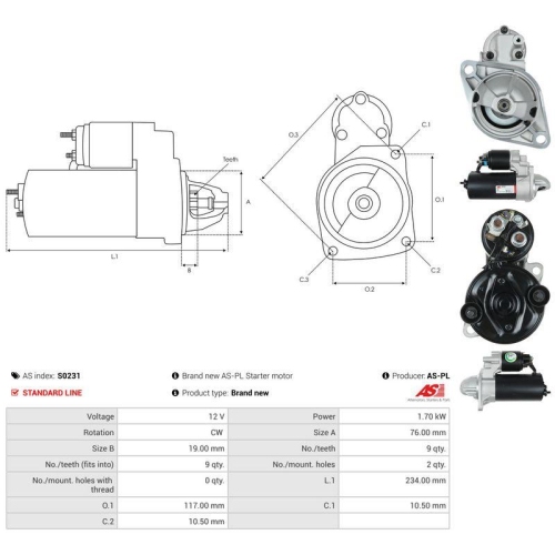 AS-PL Starter AS S0231