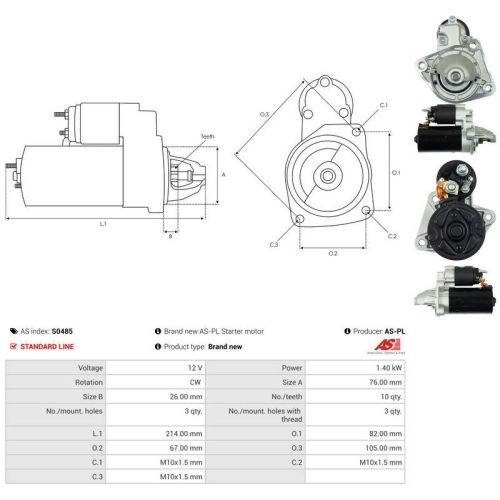 AS-PL Starter AS S0485