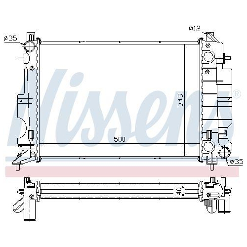 NISSENS Kühler, Motorkühlung 64035A