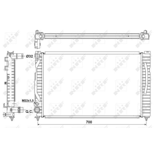 NRF Kühler, Motorkühlung 53175