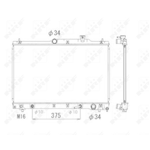 NRF Kühler, Motorkühlung 53705