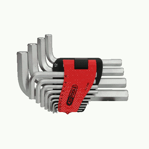 Innensechskant-Winkelstiftschl&uuml;ssel-Satz im Klapphalter,14-tlg1,5-19mm KS TOOLS