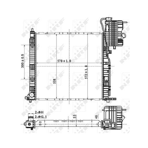 NRF Kühler, Motorkühlung 53177