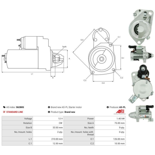 AS-PL Starter AS S6280S