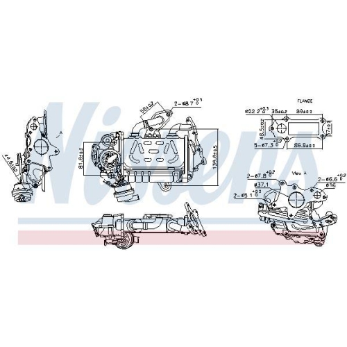 NISSENS Kühler, Abgasrückführung 989478