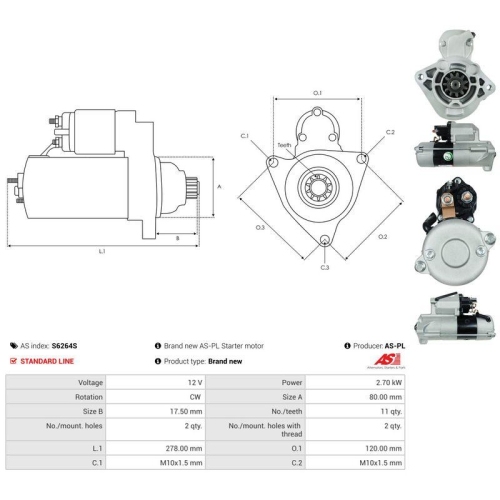 AS-PL Starter AS S6264S