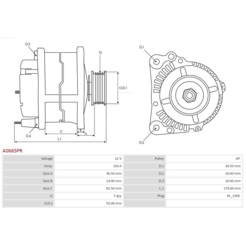 AS-PL Generator Wiederaufbereitet AS-PL A0665PR