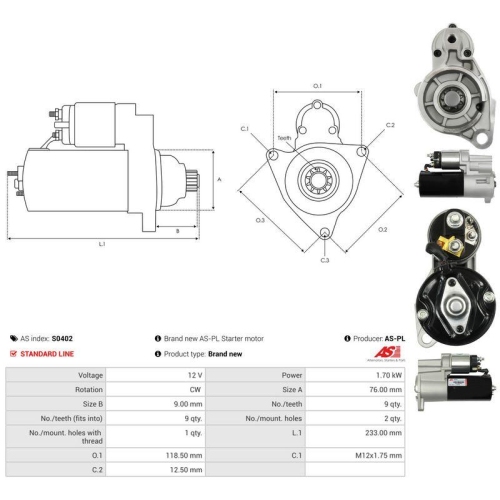 AS-PL Starter AS S0402