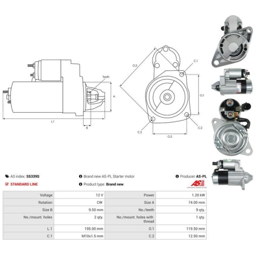 AS-PL Starter AS S5339S
