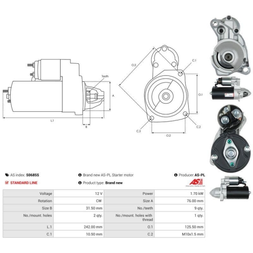 AS-PL Starter AS S0685S