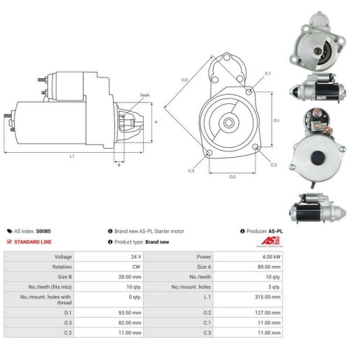 AS-PL Starter AS S0085