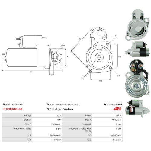 AS-PL Starter AS S5261S