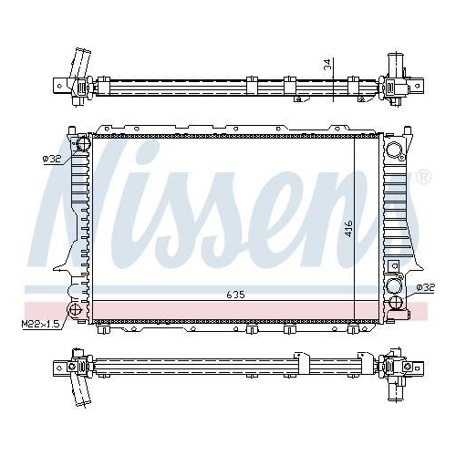NISSENS Kühler, Motorkühlung 60459