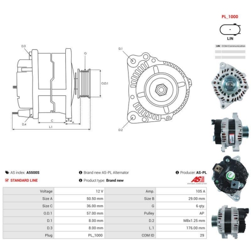 AS-PL Generator AS A5500S