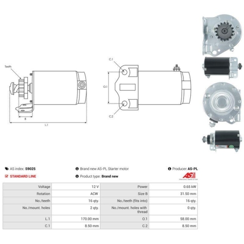 AS-PL Starter AS S9025