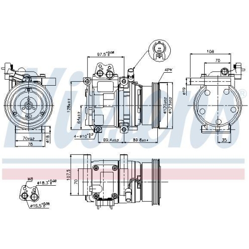 NISSENS Kompressor, Klimaanlage ** FIRST FIT ** 89290