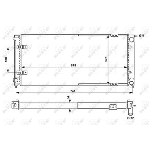NRF Kühler, Motorkühlung 58712