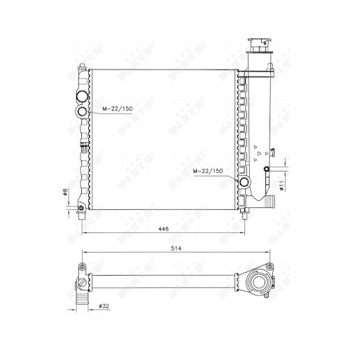 NRF Kühler, Motorkühlung 58714