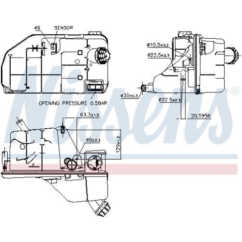 NISSENS Ausgleichsbeh&auml;lter, K&uuml;hlmittel ** FIRST FIT ** 996061
